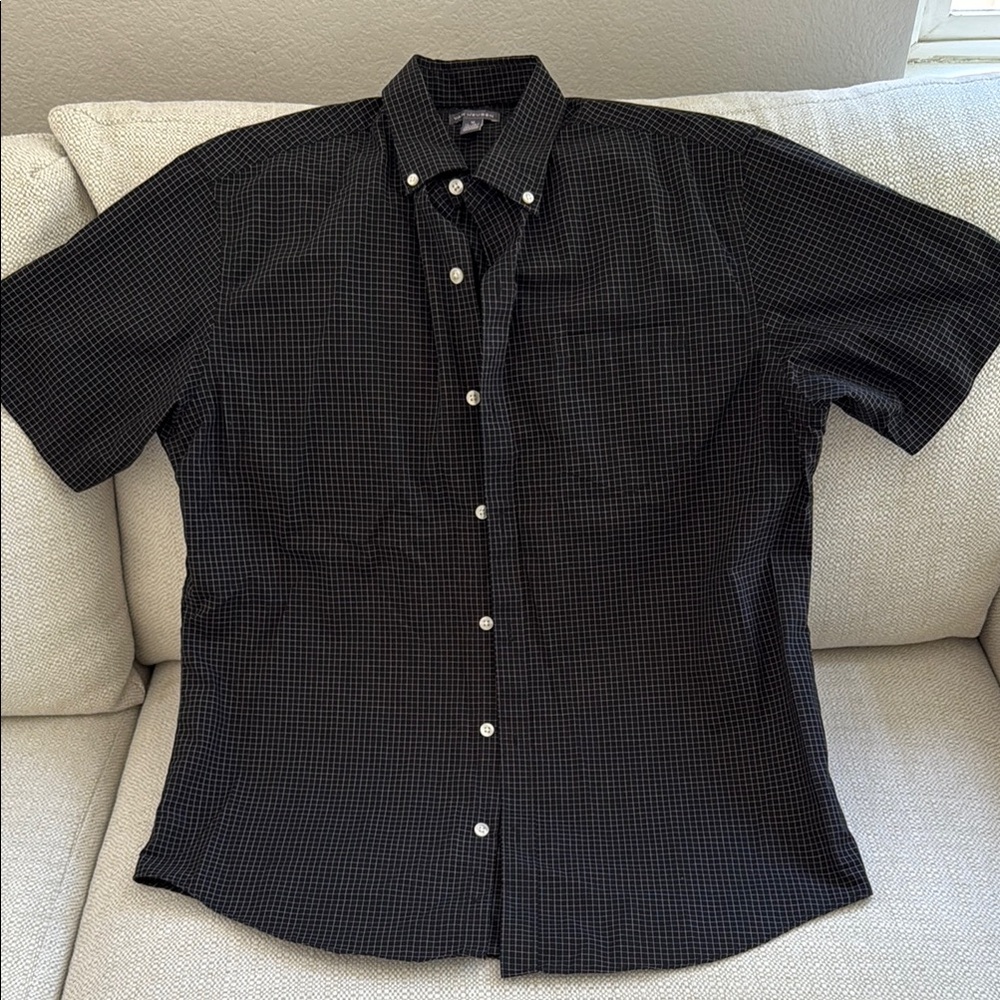Van Heusen Black and White Checkered Shirt